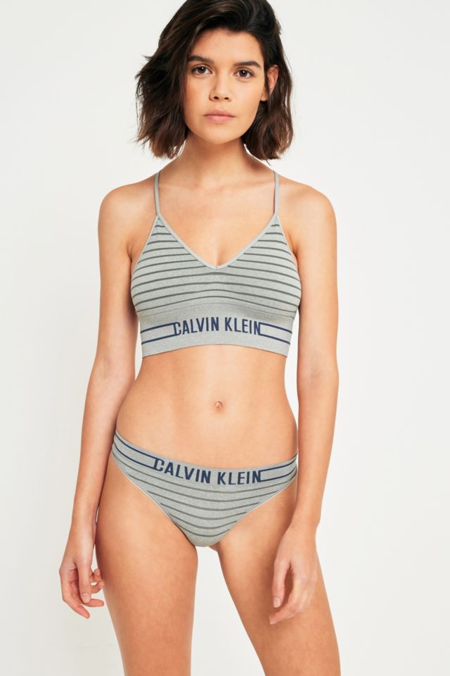 Calvin klein outlet striped bralette