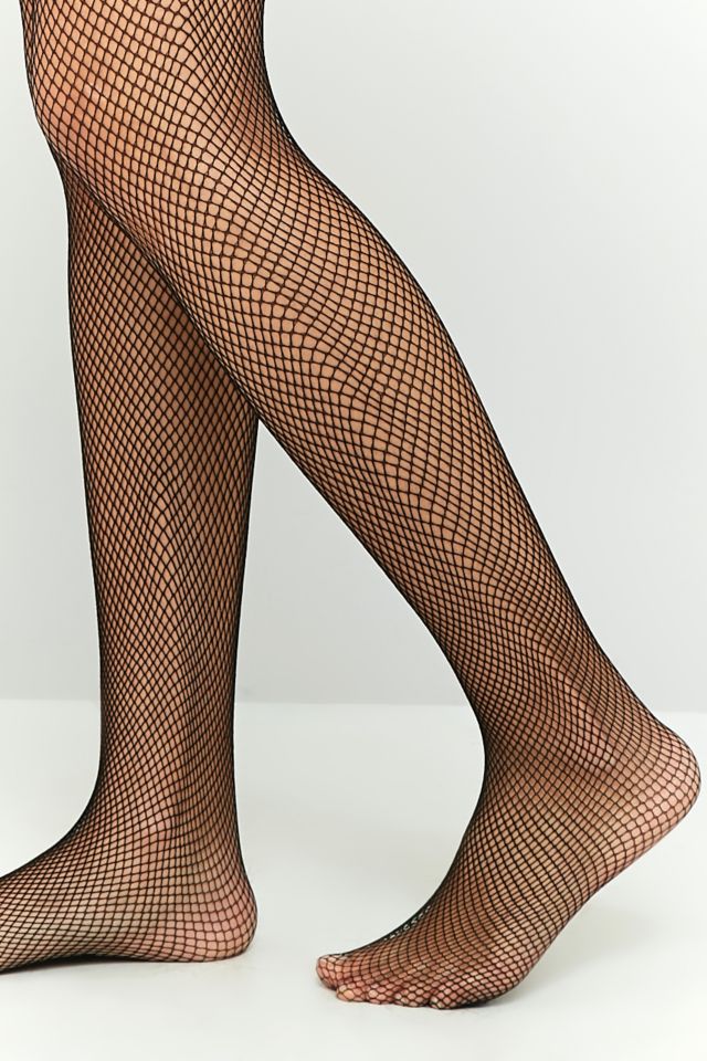 Urban Outfitters Bow-trimmed Fishnet Tight in Black