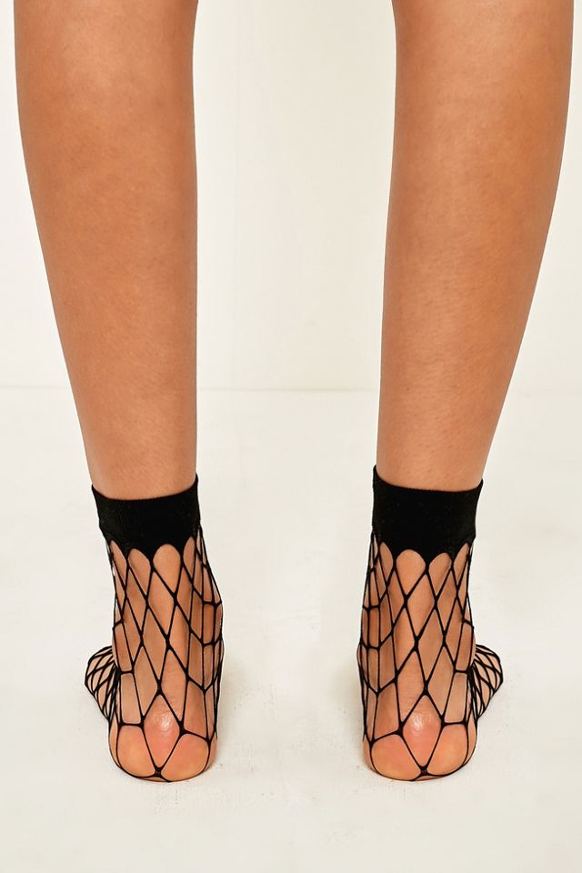 Wide Mesh Fishnet Crew Socks #2