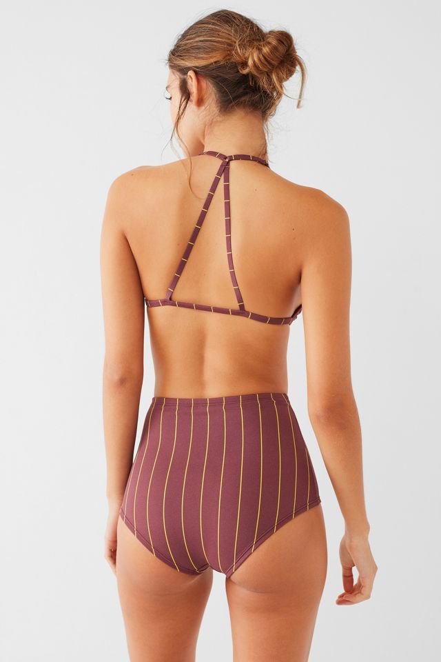 Out From Under Printed Racerback Triangle Bikini Top #1