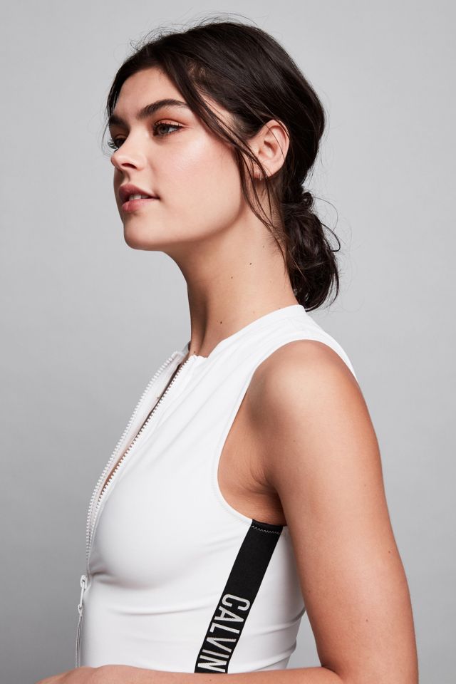 Calvin Klein White Cheeky Swimsuit #5