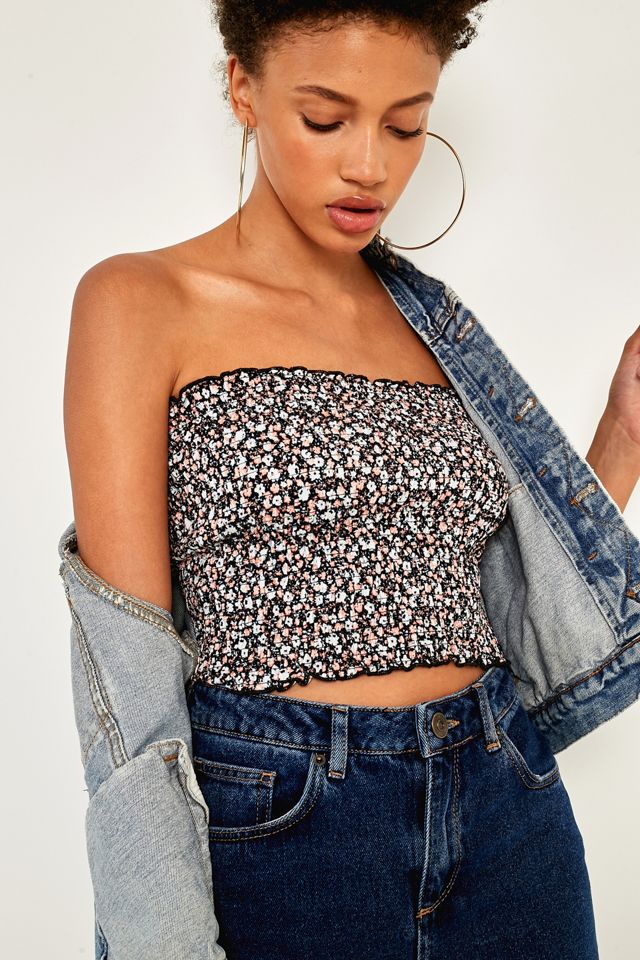 Pins & Needles Floral Smocked Tube Top #1