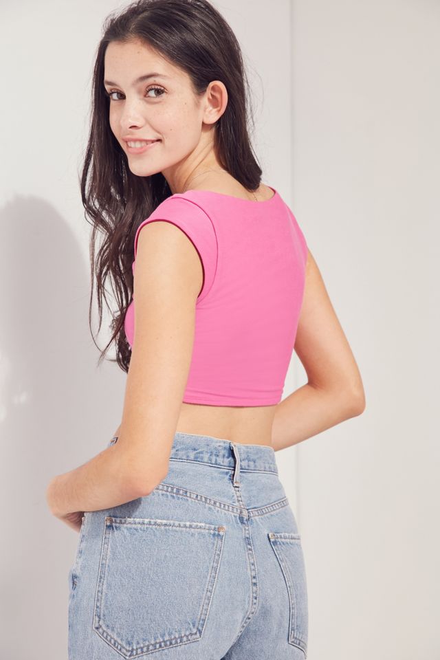 Kimchi Blue Delicate Thing Square-Neck Crop Top #4