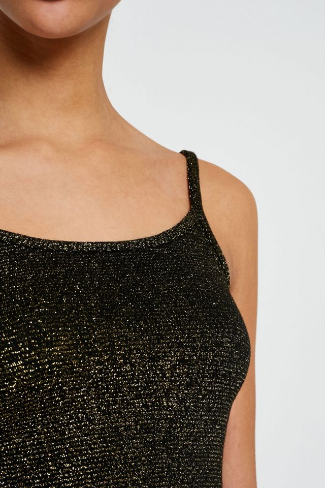 Light Before Dark Lettuce Hem Lurex Cami #2