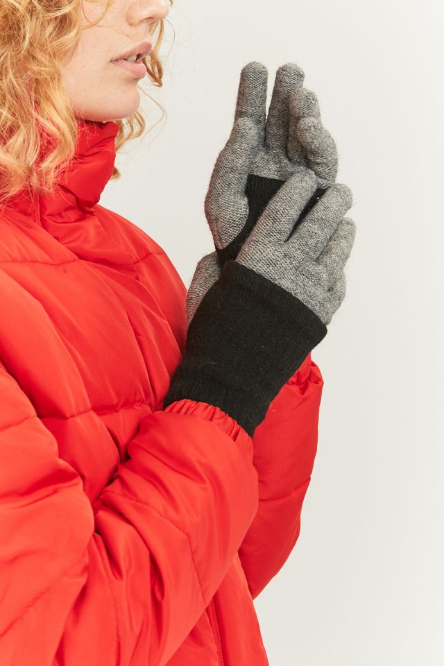 Super Soft Colourblocked Grey Gloves #1
