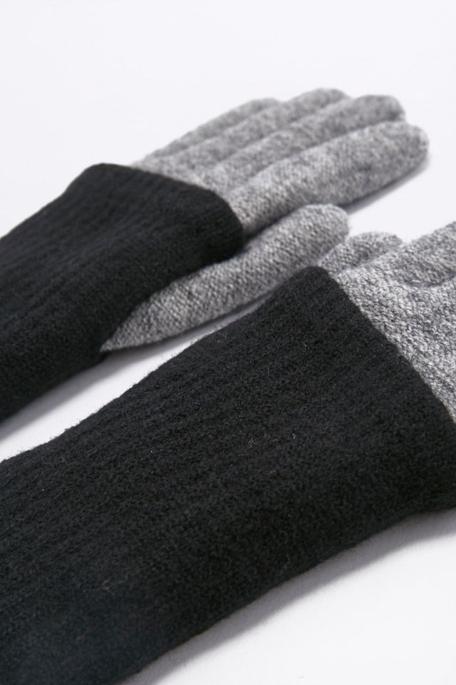 Super Soft Colourblocked Grey Gloves #2