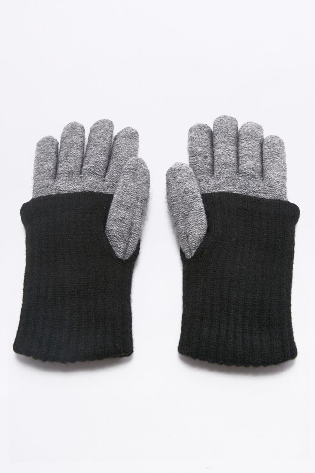 Super Soft Colourblocked Grey Gloves #3