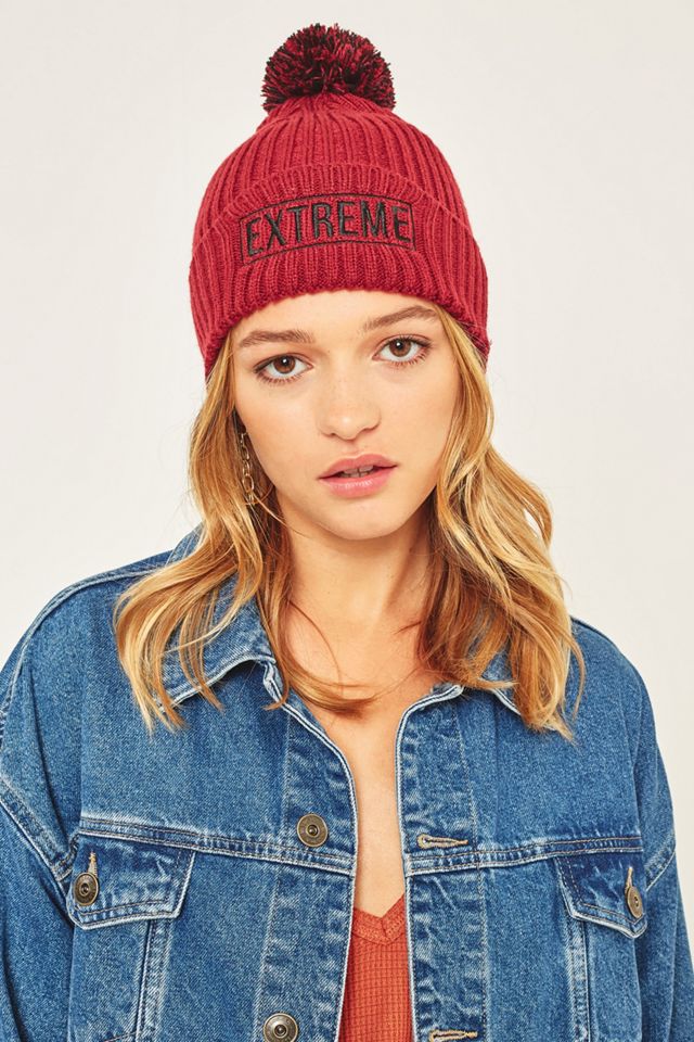 Reason Pom Pom Slogan Beanie #1
