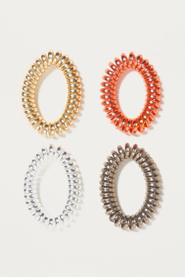 Telephone Cord Neutrals Hair Tie 4-Pack #2