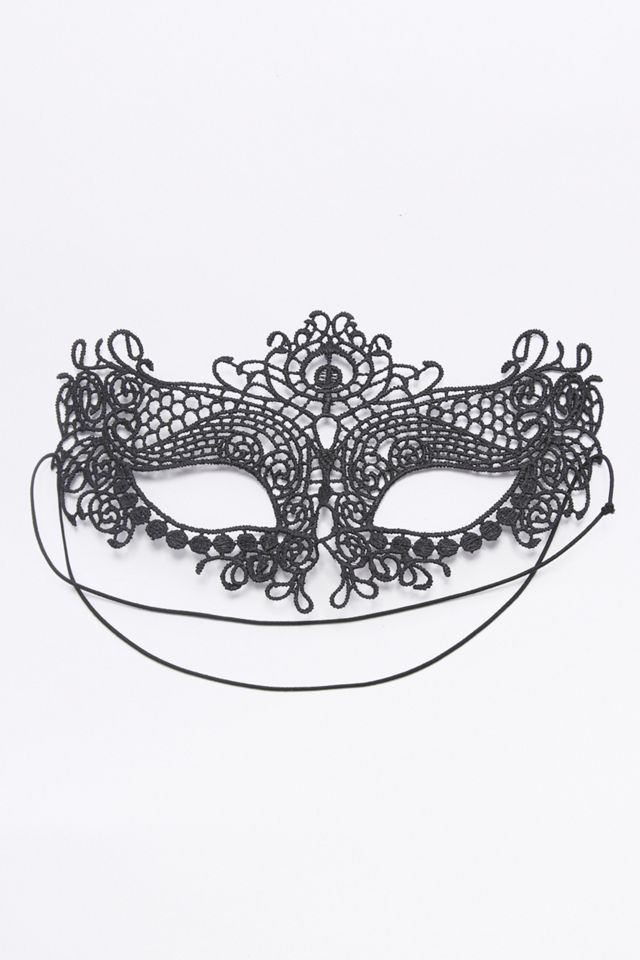 Masque à ornements en dentelle noir #3
