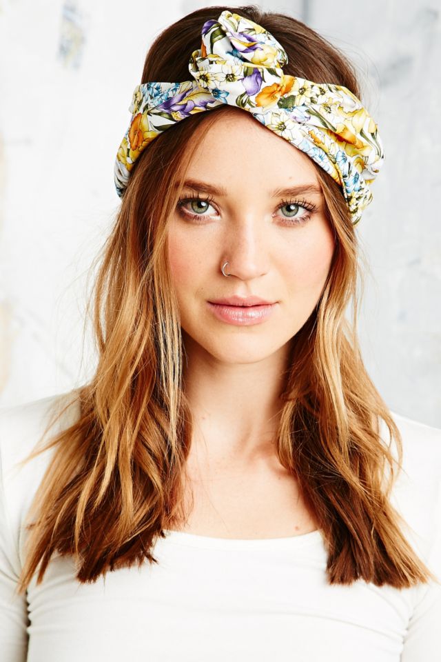 Cult Gaia Turband Head Band in Floral Print | Urban Outfitters UK