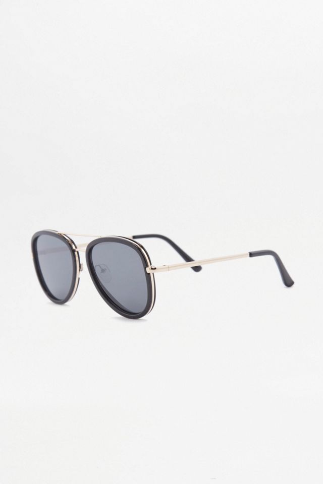Black And Gold Aviator Sunglasses #2
