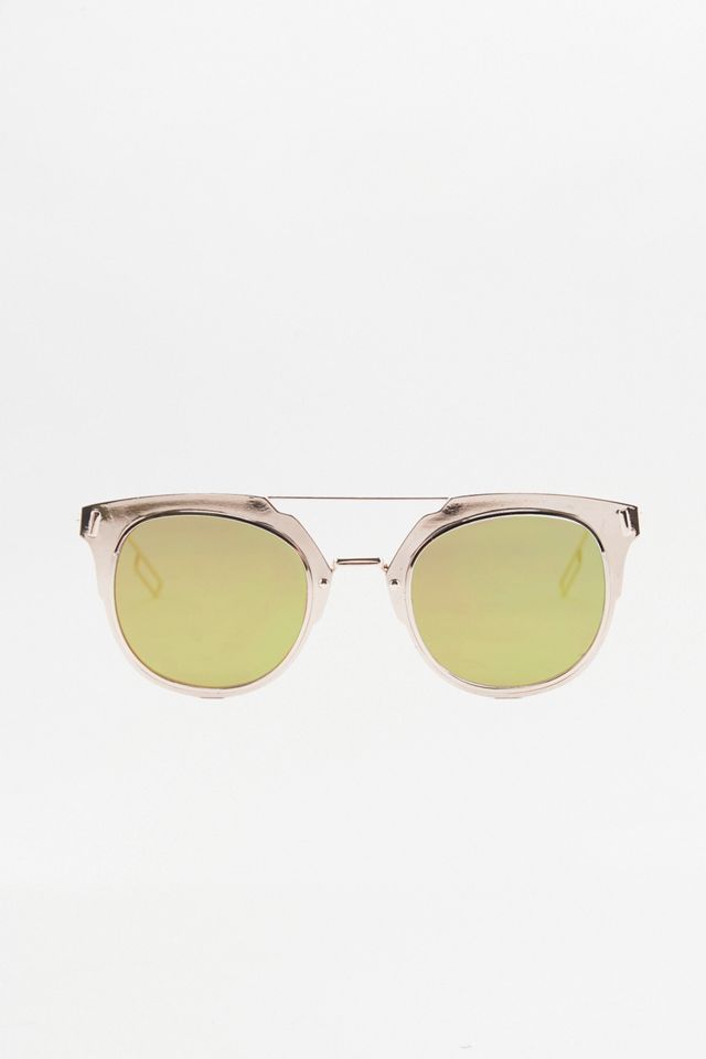 Sonnenbrille mit Oversized-Augenbrauensteg und verspiegelten Gläsern #2