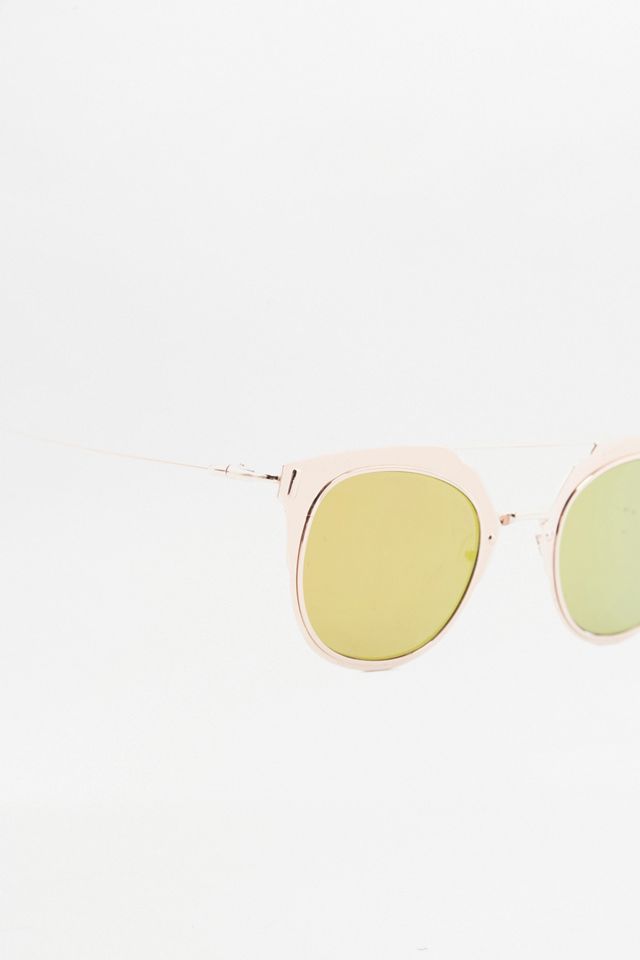 Sonnenbrille mit Oversized-Augenbrauensteg und verspiegelten Gläsern #3