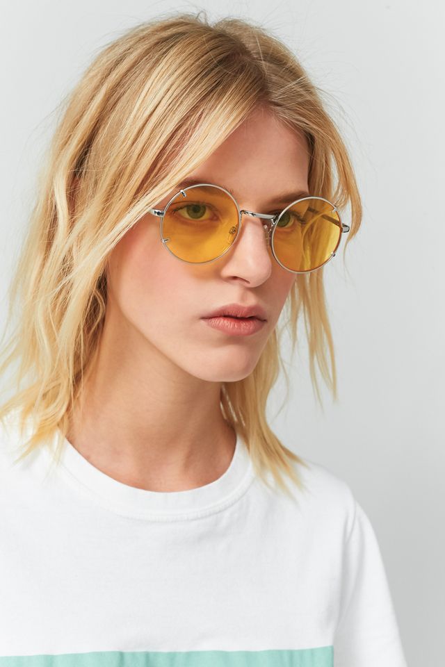 Runde Sonnebrille mit Metallclip #1