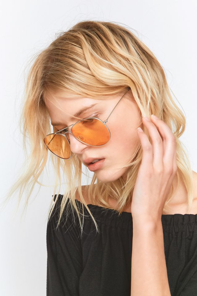 Coloured Lens Aviator Sunglasses #1