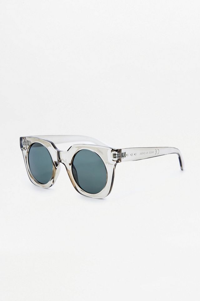 Modern Squared-Off Round Sunglasses #1