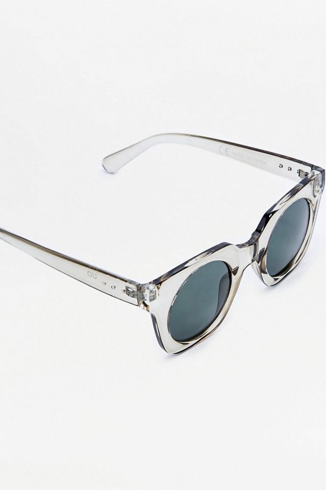 Modern Squared-Off Round Sunglasses #3