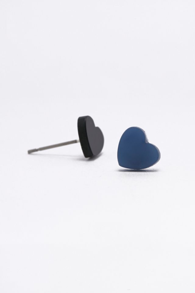 Perspex Heart Stud Earrings #1