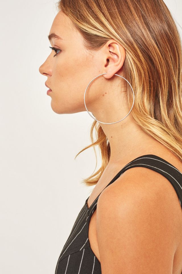 Large Hoop With Sterling Silver Post Earrings #1