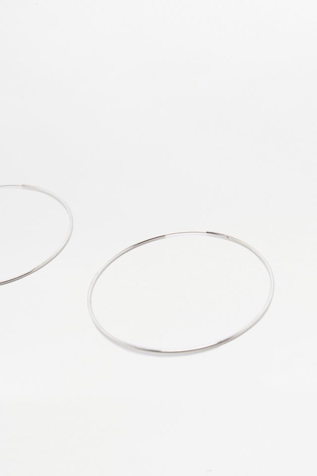 Large Hoop With Sterling Silver Post Earrings #2