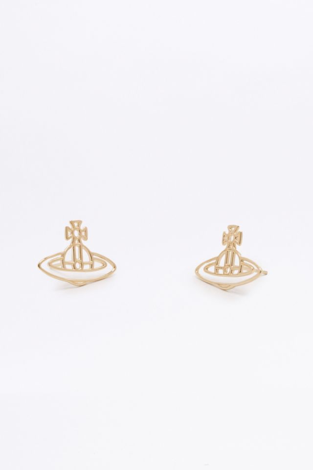 Vivienne westwood thin lines flat best sale orb earrings