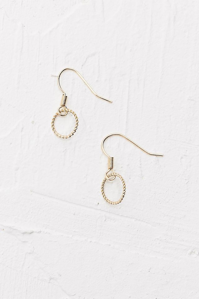 Hanging Circle Earrings in Gold Urban Outfitters UK