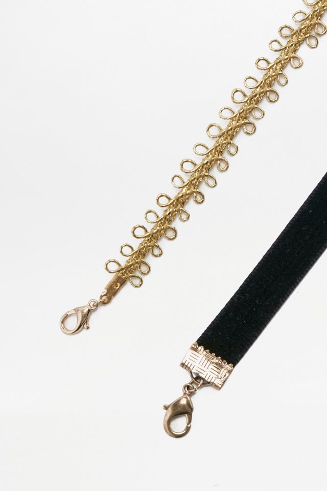 Gold and Black Velvet Choker 2-Pack #2