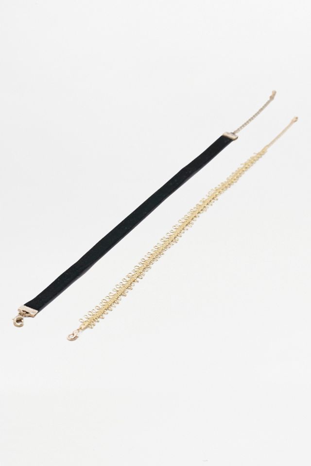 Gold and Black Velvet Choker 2-Pack #3