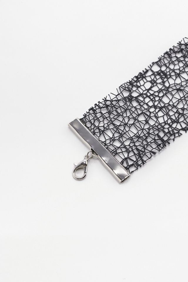 Wide Black Net Choker Necklace | Urban Outfitters UK