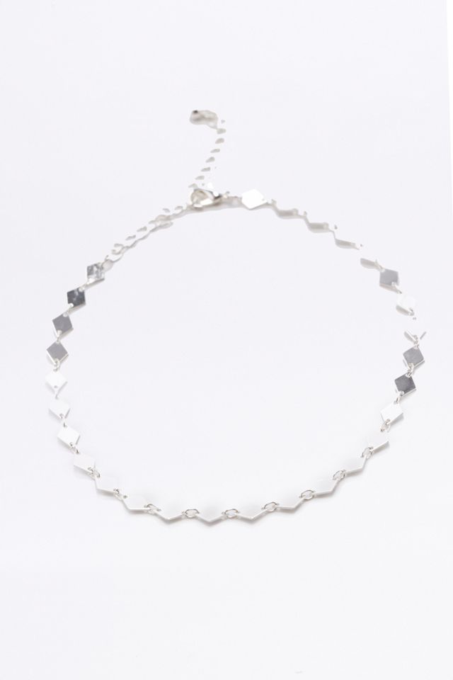 Collier ras du cou à maillons en forme de losange #1