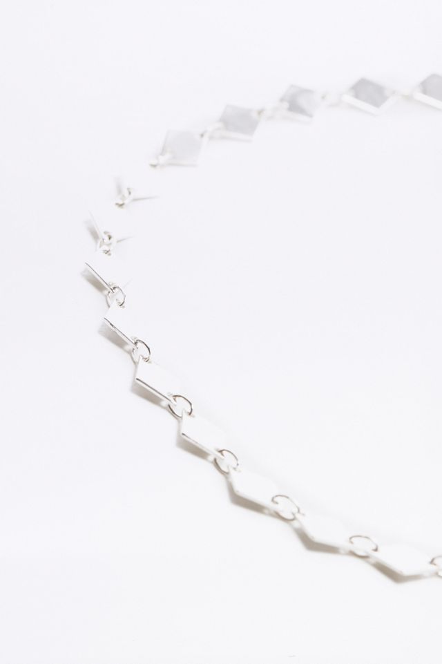 Collier ras du cou à maillons en forme de losange #2