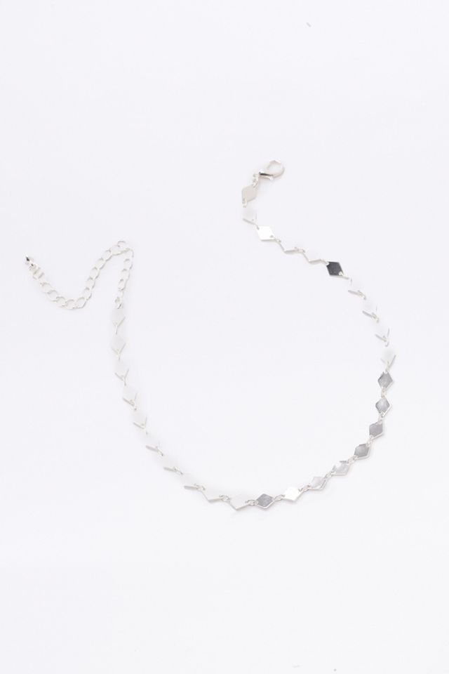 Collier ras du cou à maillons en forme de losange #3