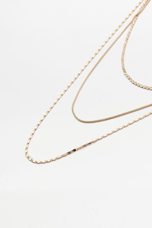 Three Chain Layered Necklace #1