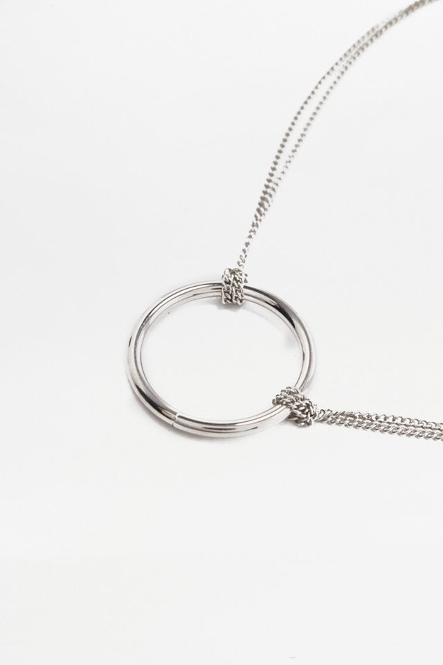 Collier ras du cou chaîne et disque sur le devant #2