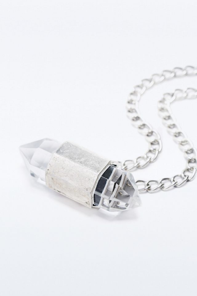 Crystal Statement Necklace in Silver Urban Outfitters UK