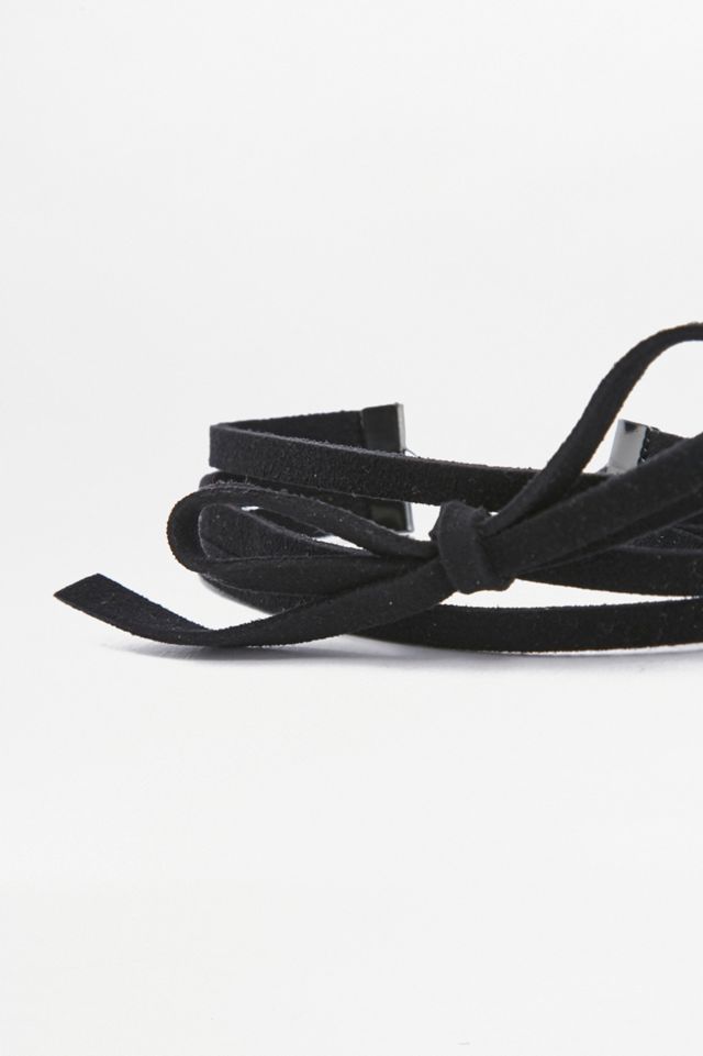 Black Suede Wrap Bracelet #1