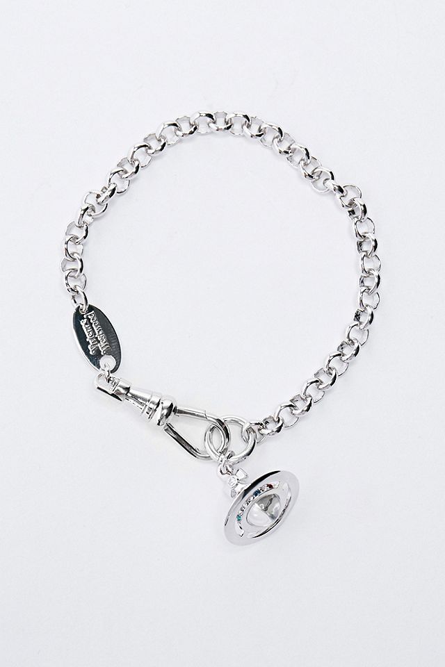 Vivienne Westwood Petite Orb Bracelet in Silver | Urban Outfitters UK