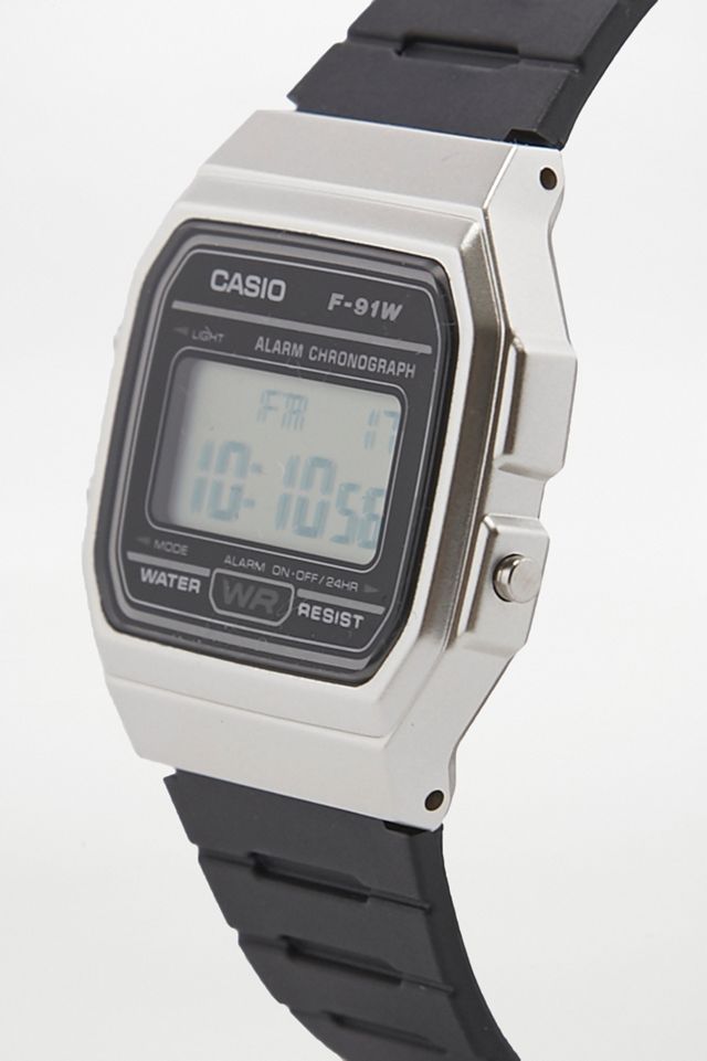 Casio - Montre numérique rétro F-91 W avec bracelet en résine #1