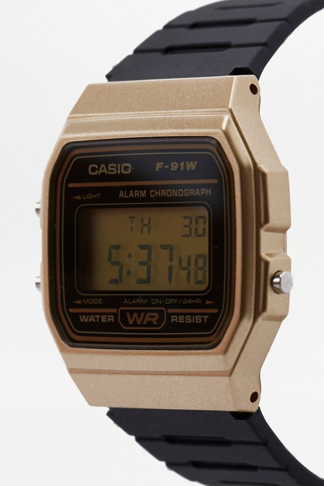 Casio  – Vintage-Armbanduhr F91W in Gold #1