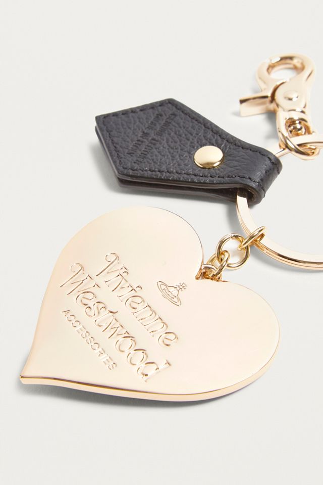 Vivienne Westwood Mirror Heart Black Key Ring  #1