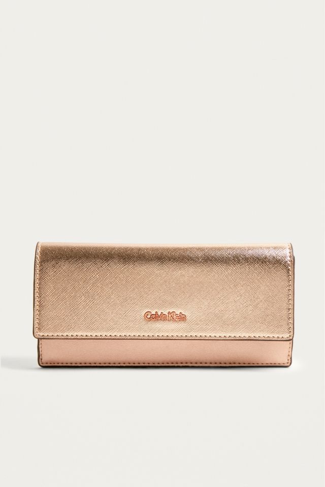 Calvin Klein Marissa Rose Gold Large Slim Purse