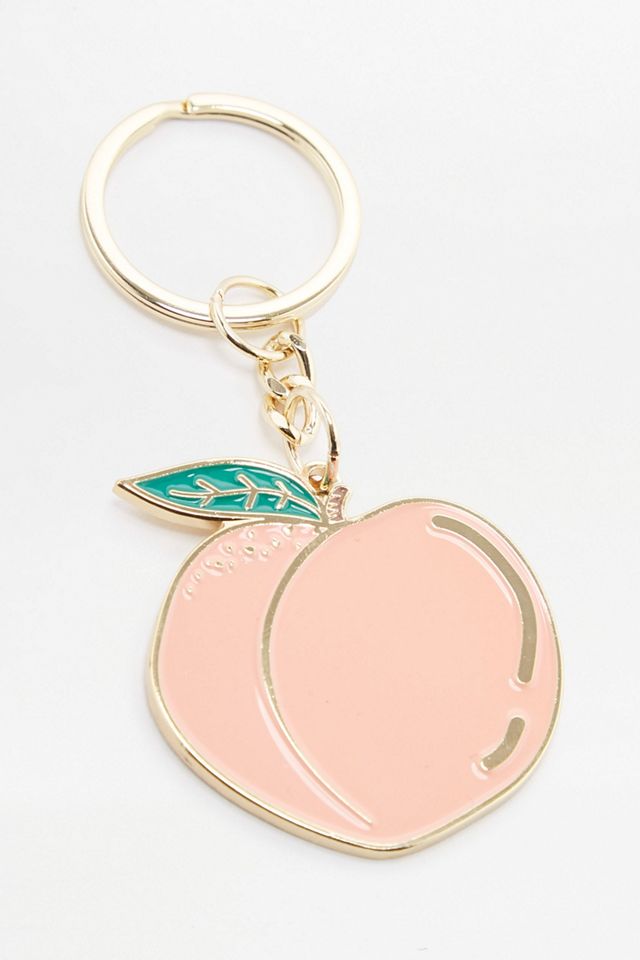 Skinnydip Peach Enamel Key Ring #1