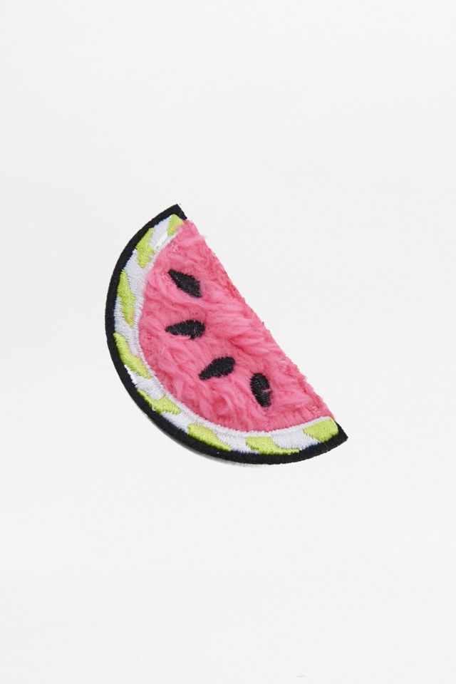 Skinnydip Faux Fur Watermelon Iron-On Patch #1