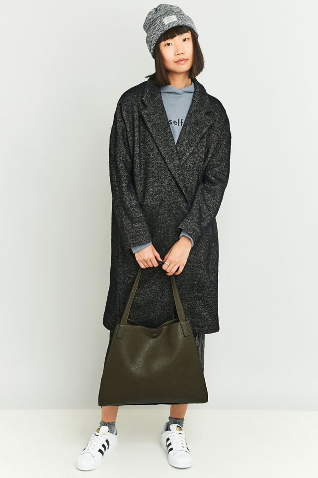 Modern Olive Vegan Leather Tote Bag #4