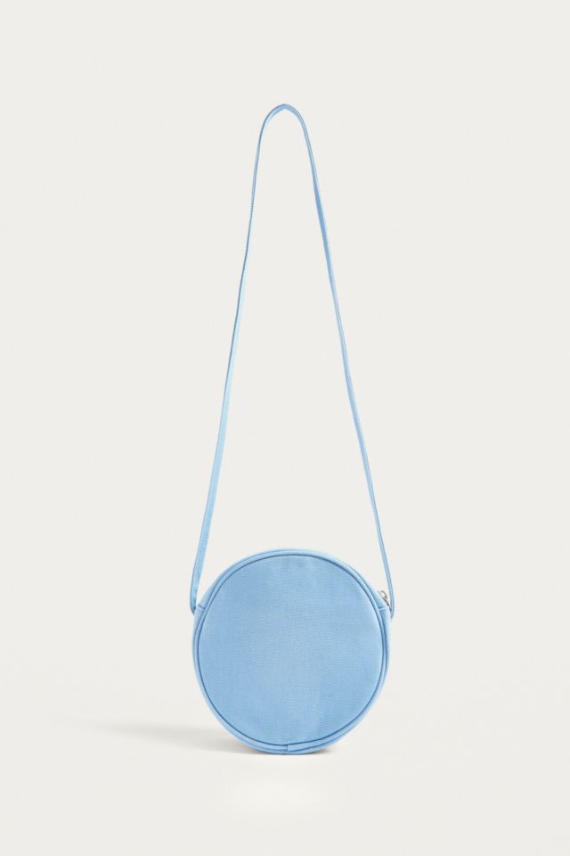 BAGGU Blue Small Canvas Circle Crossbody Bag