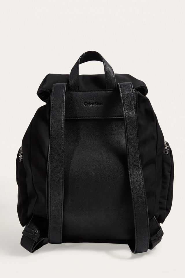 Calvin Klein Edith Black Nylon Backpack | Urban Outfitters UK