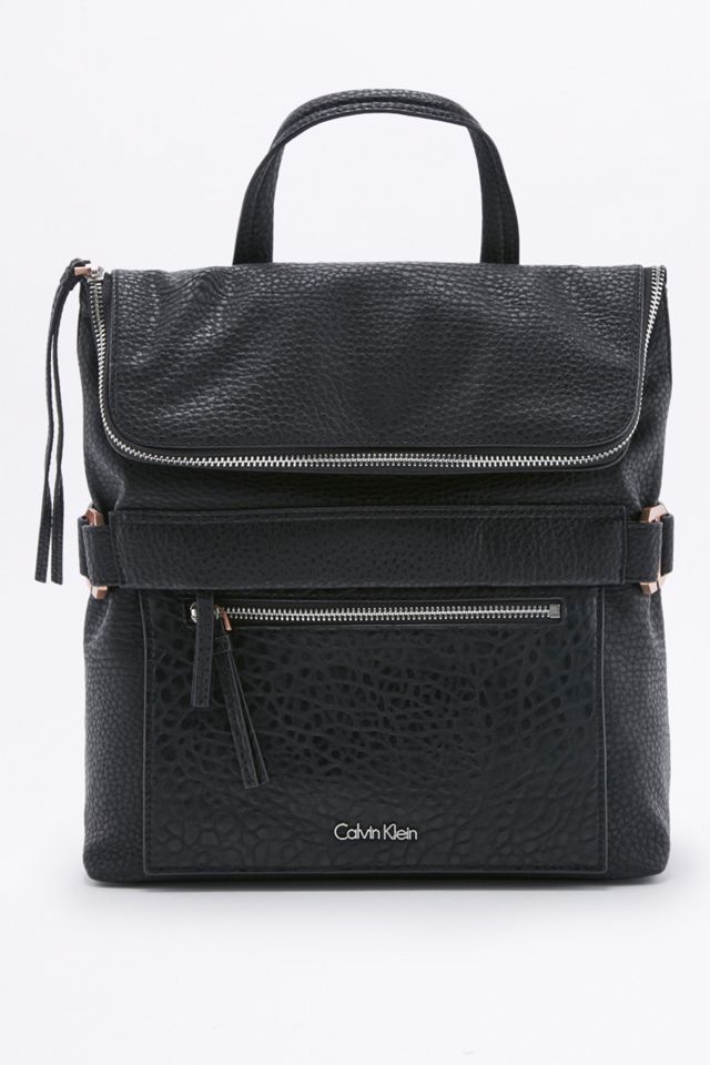 calvin klein cecile leather backpack Calvin Klein Cecile Black Backpack