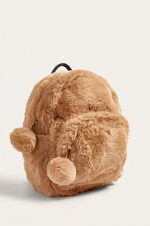 UO Mini Faux Fur Brown Backpack #3
