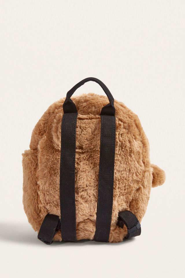 UO Mini Faux Fur Brown Backpack #4
